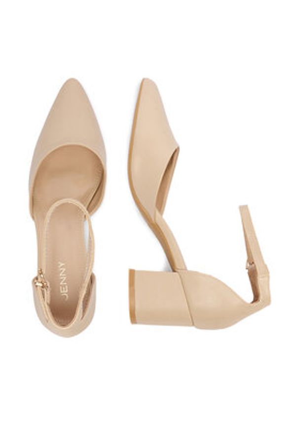 Jenny - JENNY Czółenka CEO-ANGEL WS210702-10 Beżowy. Kolor: beżowy. Materiał: materiał