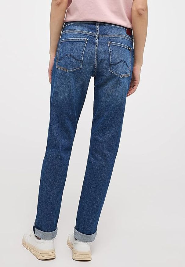 Damskie Spodnie jeansowe Mustang Style Crosby Relaxed Slim Denim Blue 1014314 5000 682