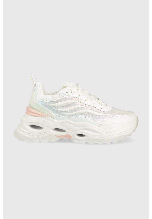 Buffalo sneakersy. Nosek buta: okrągły. Zapięcie: sznurówki. Materiał: guma. Obcas: na platformie