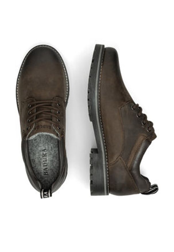 Badura Półbuty BOWER-10 MI08 Brązowy. Kolor: brązowy. Materiał: skóra