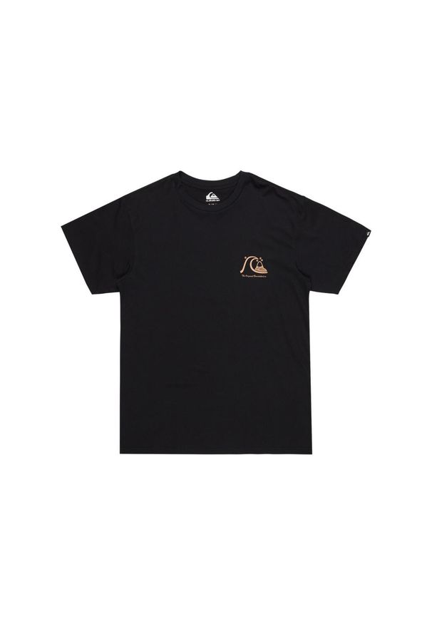 Quiksilver - Koszulka z krótkim rękawem dla Mężczyzn EVO ORIGINAL Czarny. Kolor: brązowy, zielony, wielokolorowy. Materiał: materiał, bawełna. Długość rękawa: krótki rękaw. Długość: krótkie