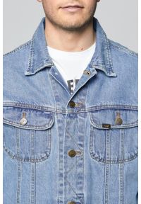 Lee - LEE RIDER JACKET SUPER MĘSKA KURTKA JEANSOWA STONEWASH L89ZRDVA 112124041. Materiał: jeans