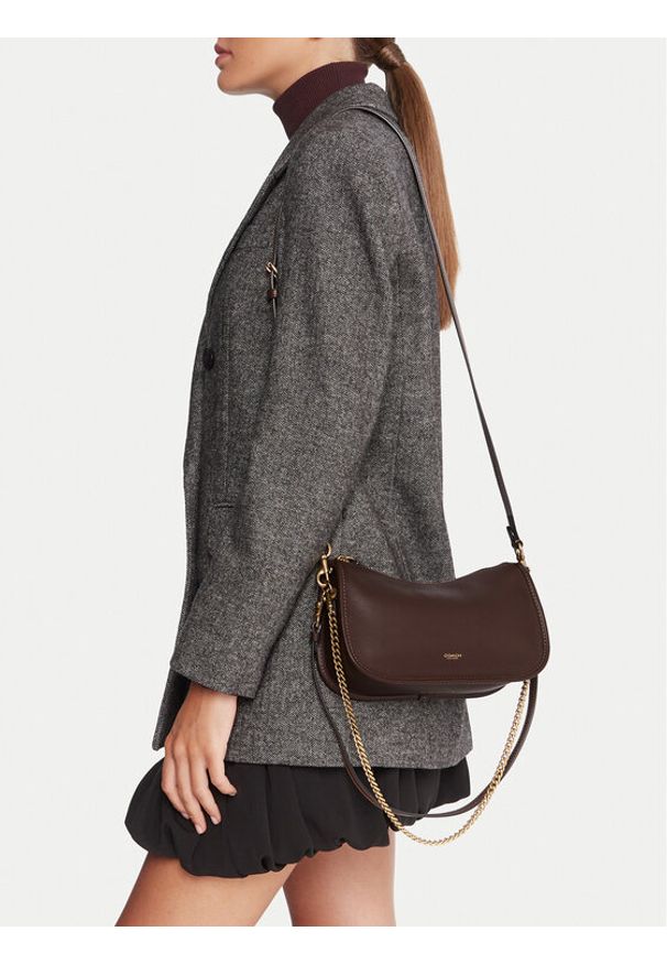 Coach Torebka Waverly CCC36 Brązowy. Kolor: brązowy. Materiał: skórzane