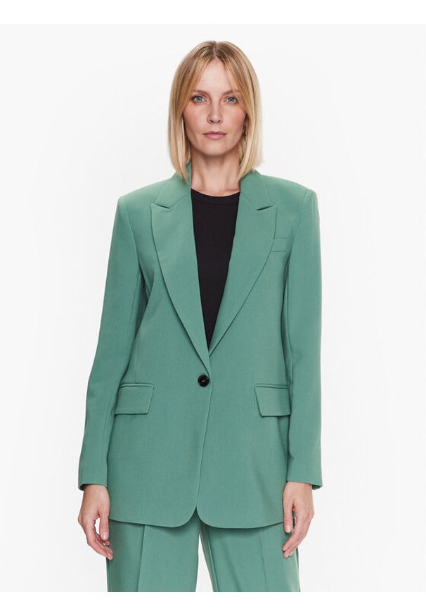 Bruuns Bazaar Marynarka Cindy BBW2548 Zielony Regular Fit. Kolor: zielony. Materiał: syntetyk, wiskoza