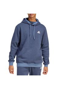 Adidas - Bluza adidas M Mel HD IR5311 - niebieska. Okazja: na co dzień. Kolor: niebieski. Materiał: bawełna, poliester. Wzór: aplikacja. Styl: casual, sportowy, klasyczny