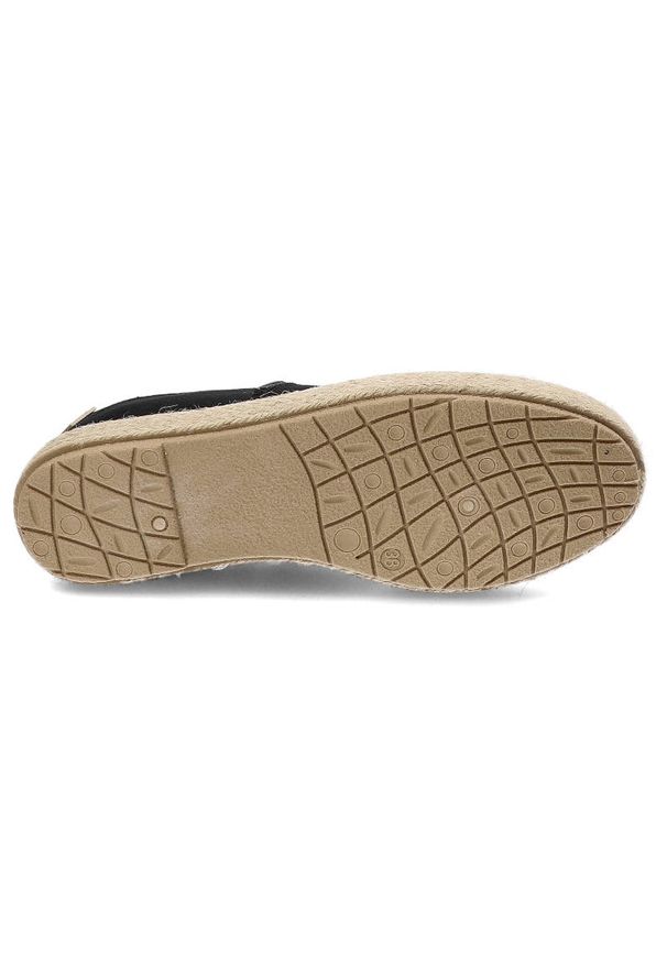 Czarne Espadryle Cross Jeans Wygodne Buty Damskie. Kolor: czarny. Materiał: materiał, skóra. Szerokość cholewki: normalna. Styl: elegancki, wakacyjny