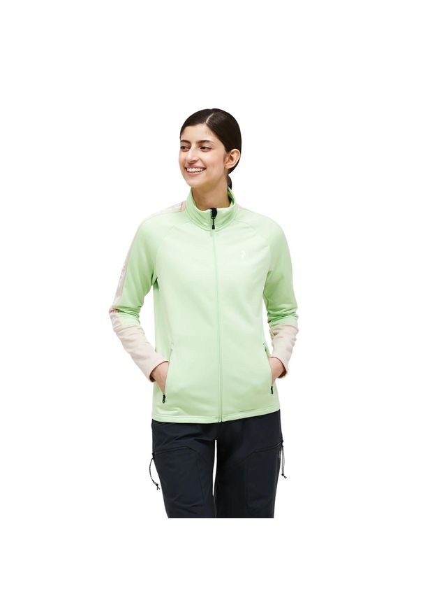 Bluza Peak Performance damska Rider Zip Jacket zielona - L. Kolor: zielony