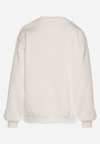 Born2be - Biała Bluza z Bawełną i Napisem Fezorla. Okazja: na co dzień. Kolor: biały. Materiał: bawełna. Wzór: napisy. Styl: klasyczny, casual, elegancki #2