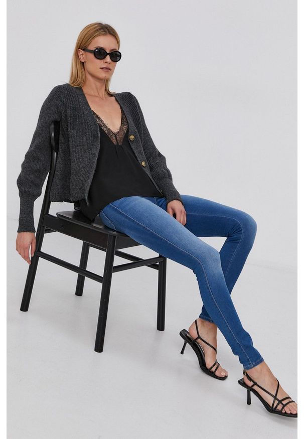 only - Only Jeansy damskie medium waist. Kolor: niebieski