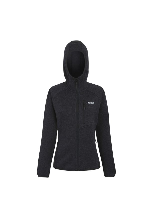 Regatta - Bluza Polarowa Damska Z Kapturem Newhill. Typ kołnierza: kaptur. Kolor: czarny. Materiał: polar. Sezon: zima. Styl: sportowy. Sport: turystyka piesza