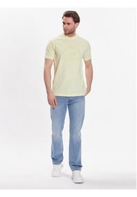 Karl Lagerfeld - KARL LAGERFELD T-Shirt Crew Neck 755053 532224 Żółty Regular Fit. Typ kołnierza: dekolt w karo. Kolor: żółty. Materiał: bawełna #2