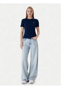Guess T-Shirt V6RI17 KD741 Granatowy Regular Fit. Kolor: niebieski. Materiał: bawełna #4