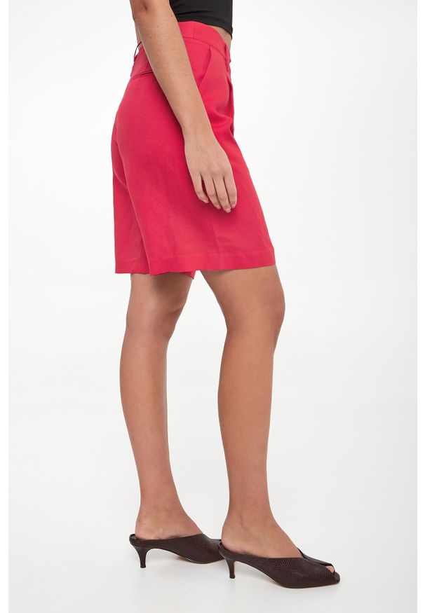 Twinset Milano - Szorty damskie lniane TWINSET ACTITUDE. Materiał: len