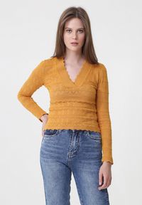 Born2be - Żółty Sweter Designat. Kolor: żółty #1