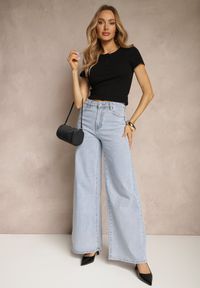 Renee - Czarny T-shirt z Bawełny Ozdobiony Guziczkami Camirna. Okazja: na co dzień. Kolor: czarny. Materiał: bawełna. Wzór: aplikacja. Styl: klasyczny, casual, elegancki #3