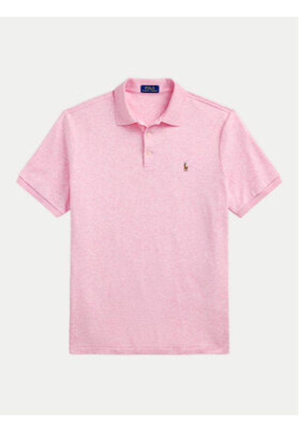 Polo Ralph Lauren Polo 710704319167 Różowy Slim Fit. Typ kołnierza: polo. Kolor: różowy. Materiał: bawełna