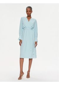 Rinascimento Sukienka codzienna CFC0117654003 Błękitny Regular Fit. Okazja: na co dzień. Kolor: niebieski. Materiał: syntetyk. Typ sukienki: proste. Styl: casual #1