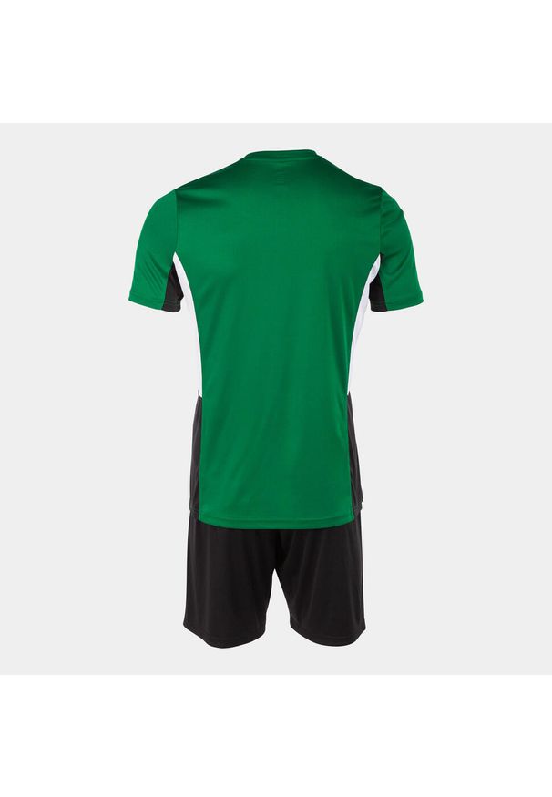 Zestaw Sportowy Joma Danubio II - Zielony, Czarny i Biały. Kolor: czarny, zielony, wielokolorowy. Materiał: poliester. Sport: fitness, piłka nożna