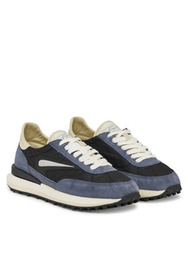 D.A.T.E. Sneakersy Athleta M421-AT-NY Czarny. Kolor: czarny. Materiał: skóra, zamsz