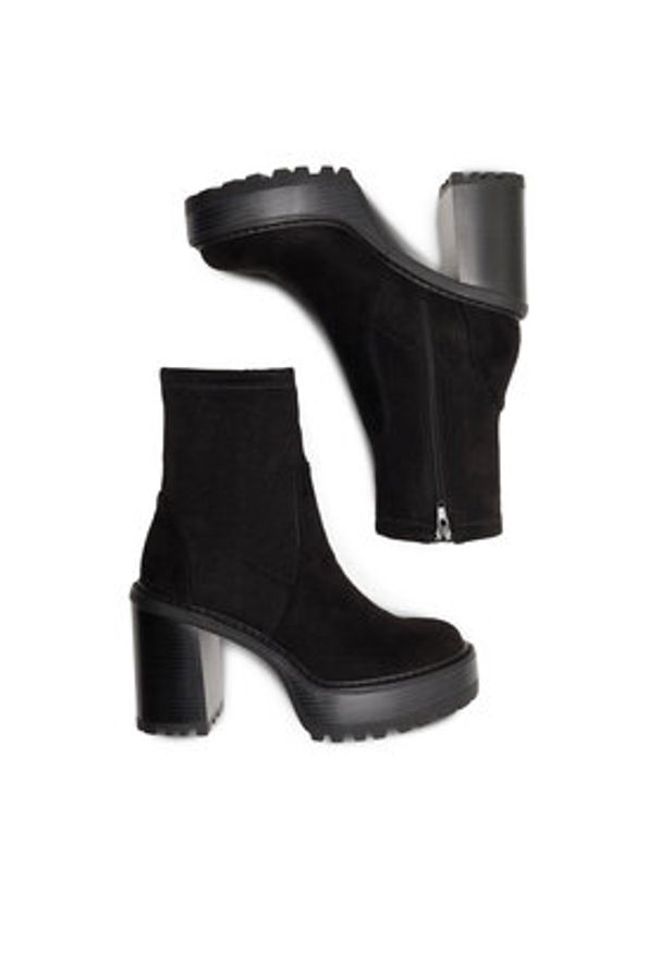 Nine West Botki SHAYLA 13151VM Czarny. Kolor: czarny. Materiał: materiał