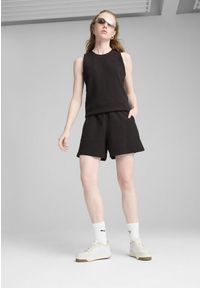 Puma - Damskie szorty HER 5" z wysokim stanem PUMA Black. Stan: podwyższony. Kolor: czarny