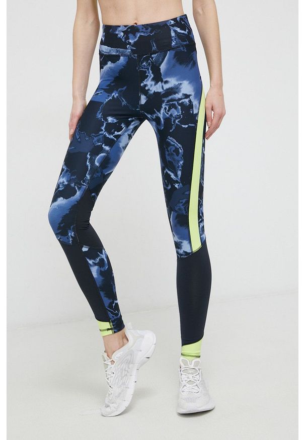 Only Play Legginsy damskie kolor granatowy wzorzyste. Kolor: niebieski. Materiał: poliester, dzianina
