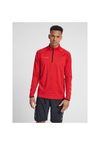 Bluza Hummel Half Zip hmlAUTHENTIC Pro. Kolor: czerwony, szary, wielokolorowy, brązowy. Sezon: zima, jesień. Sport: fitness #1