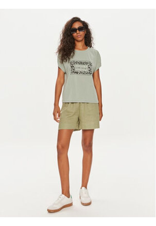 only - ONLY T-Shirt Free 15293567 Zielony Regular Fit. Kolor: zielony. Materiał: syntetyk