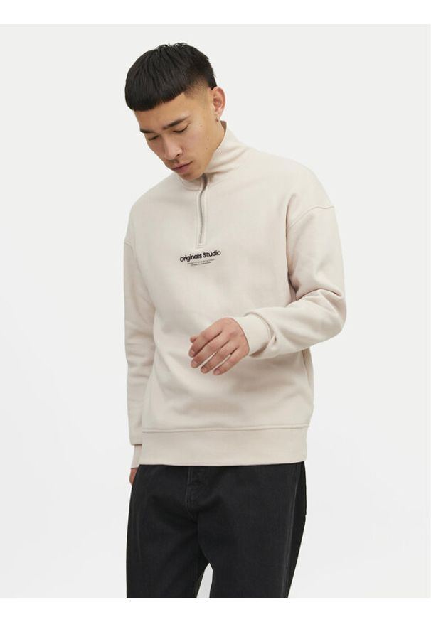 Jack & Jones Bluza Vesterbro 12241777 Beżowy Relaxed Fit. Kolor: beżowy. Materiał: syntetyk