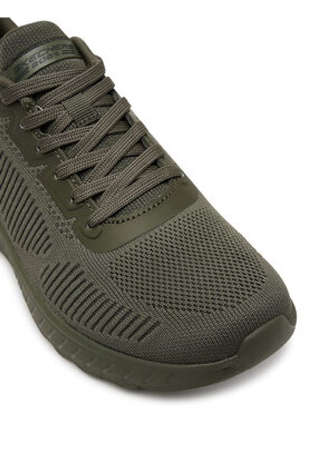 skechers - Skechers Sneakersy Bobs Squad Chaos-Face Off 117209/OLV Khaki. Kolor: brązowy. Materiał: materiał