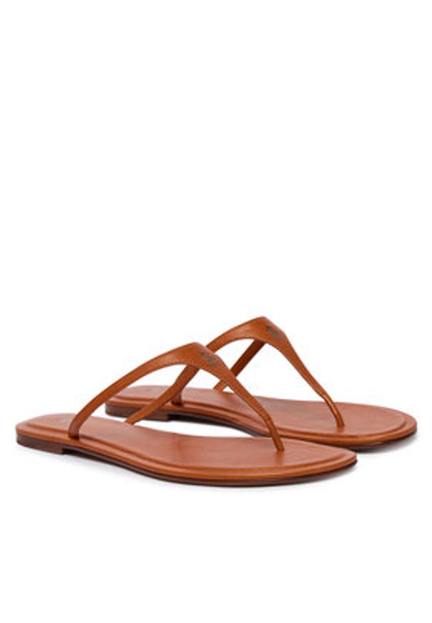 Polo Ralph Lauren Japonki 818P08374002 Brązowy. Kolor: brązowy. Materiał: skóra