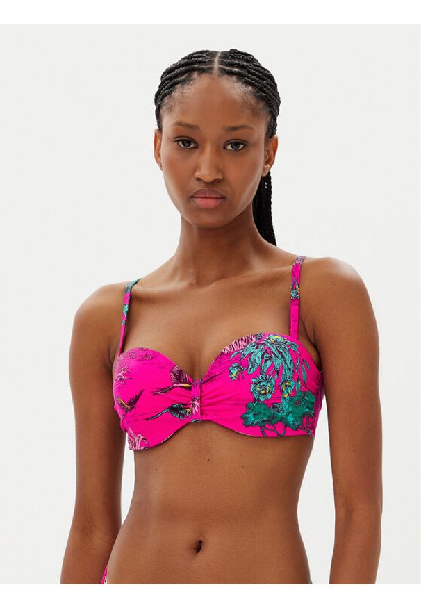 Chantelle Góra od bikini Sauvage C17UNK Różowy. Kolor: różowy. Materiał: syntetyk