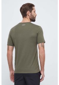 Under Armour t-shirt męski kolor zielony z nadrukiem. Kolor: zielony. Materiał: dzianina. Wzór: nadruk #5