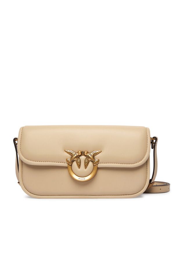 Pinko - PINKO Torebka Love Box Baguette Al 25-26 PLTT 105083 A26L Beżowy. Kolor: beżowy. Materiał: skórzane
