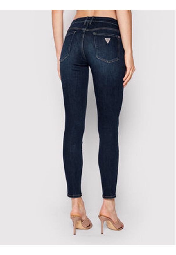 Guess Jeansy Annette W2YA99 D4Q03 Granatowy Skinny Fit. Kolor: niebieski