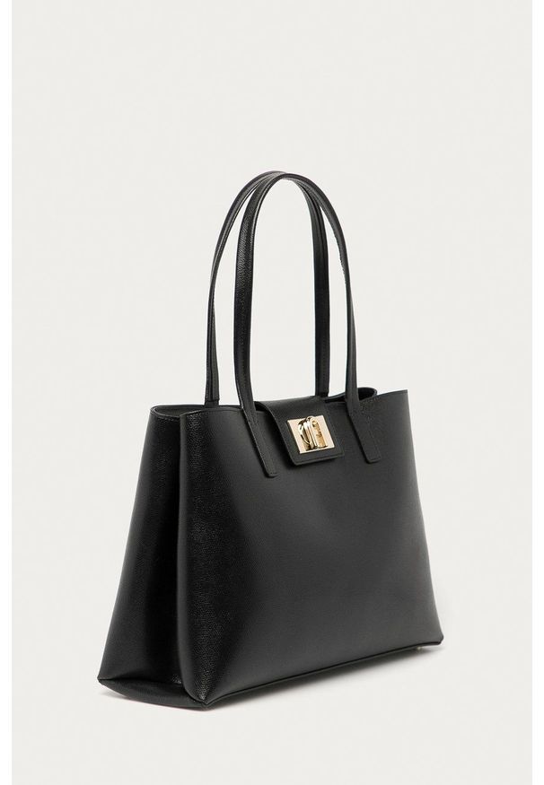 Furla - Torebka skórzana 1927. Kolor: czarny. Materiał: skórzane