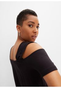 bonprix - Shirt z wycięciami. Kolor: czarny. Styl: elegancki #3