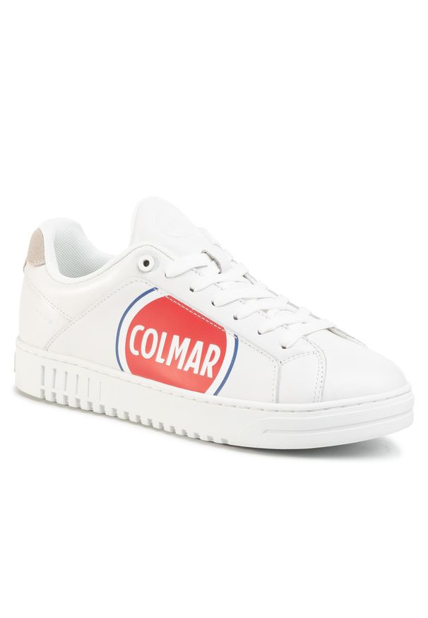 Colmar - Sneakersy COLMAR - Bradbury K-1 Logo 217 White. Okazja: na co dzień. Kolor: biały. Materiał: skóra, zamsz. Szerokość cholewki: normalna. Styl: sportowy, casual