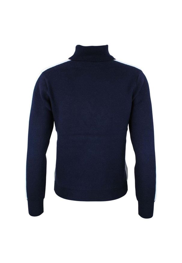 PEAK MOUNTAIN - Damski sweter z golfem Peak Mountain Aglae. Typ kołnierza: golf. Kolor: niebieski. Sezon: zima. Sport: golf