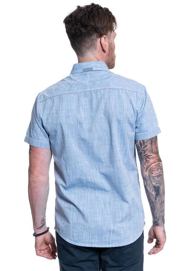Mustang - MĘSKA KOSZULA MATERIAŁOWA MUSTANG CHRIS STRIPE SHIRT 1009560 5234. Materiał: materiał