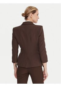 Elisabetta Franchi Marynarka GI-174-56E2-V660 Brązowy Regular Fit. Kolor: brązowy. Materiał: syntetyk #5