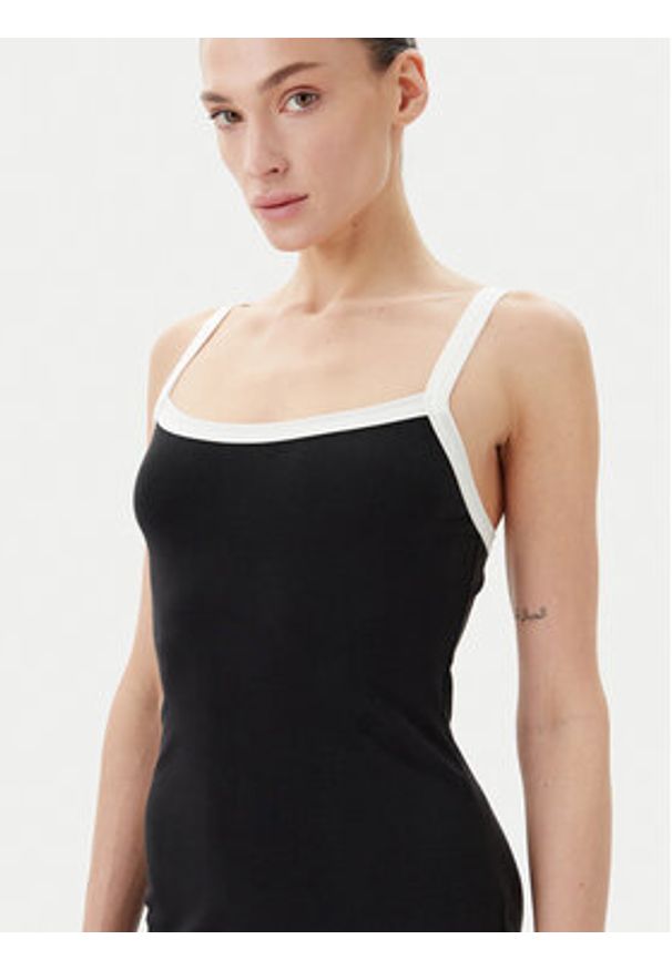 Eleh Sukienka letnia ESS250115 Czarny Slim Fit. Kolor: czarny. Materiał: syntetyk. Sezon: lato