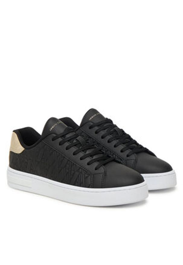 Armani Exchange Sneakersy XDX165 XV891 T780 Czarny. Kolor: czarny. Materiał: skóra