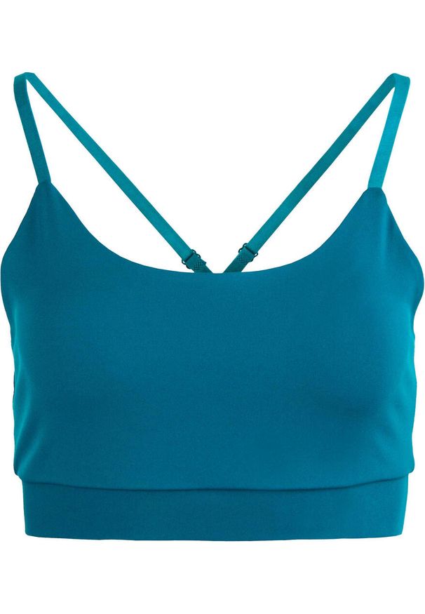 ZONE PERFECT - Ladies Yoga Top Teal M - Oddychający i elastyczny projekt. Kolor: wielokolorowy. Materiał: elastan, poliester