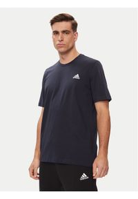 Adidas - adidas T-Shirt Essentials Single Jersey Embroidered Small Logo T-Shirt HY3404 Niebieski Regular Fit. Kolor: niebieski. Materiał: bawełna #1