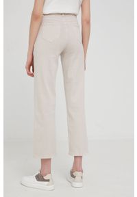 Answear Lab jeansy Premium Denim damskie kolor beżowy high waist. Stan: podwyższony. Kolor: beżowy. Styl: wakacyjny