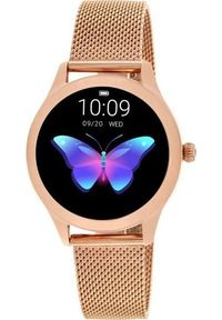 Smartwatch Rubicon ZR604A Różowe złoto (RNCE604PIBX01AX). Rodzaj zegarka: smartwatch. Kolor: różowy, wielokolorowy, złoty #1
