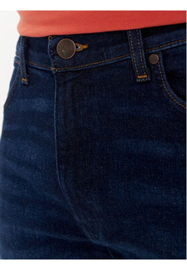 Wrangler Jeansy Larston 112350845 Granatowy Slim Fit. Kolor: niebieski