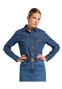Lee - DAMSKA KOSZULA LEE REGULAR WESTERN SHIRT DENIM STACKS 112370983. Materiał: denim #1