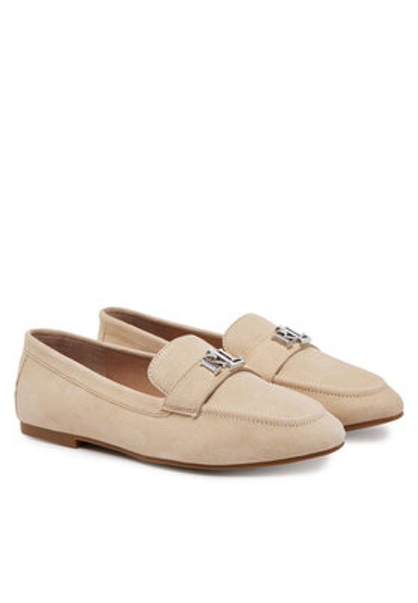 Lauren Ralph Lauren - LAUREN RALPH LAUREN Loafersy Averi III 802946809010 Beżowy. Kolor: beżowy. Materiał: skóra, zamsz